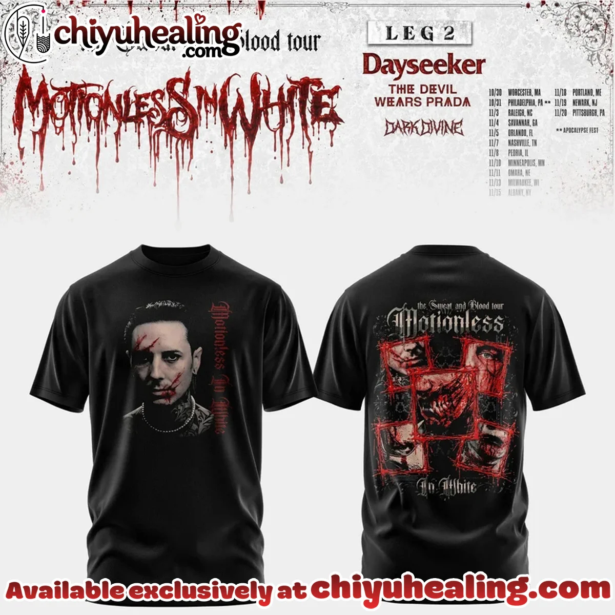 The Sweat & Blood Tour Shirt & Hoodie (Style 5)
