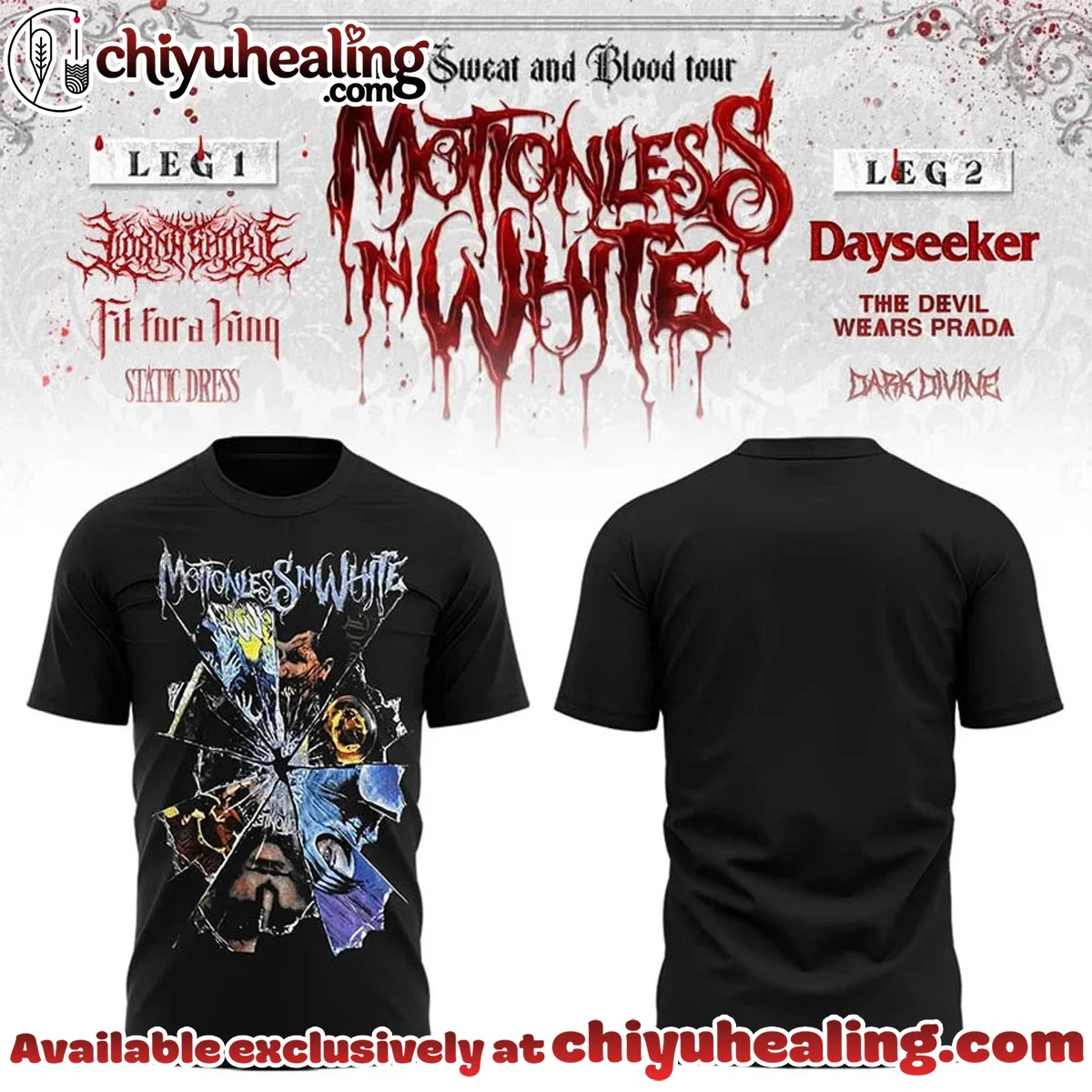 The Sweat & Blood Tour T-Shirt & Hoodie (Design 12)