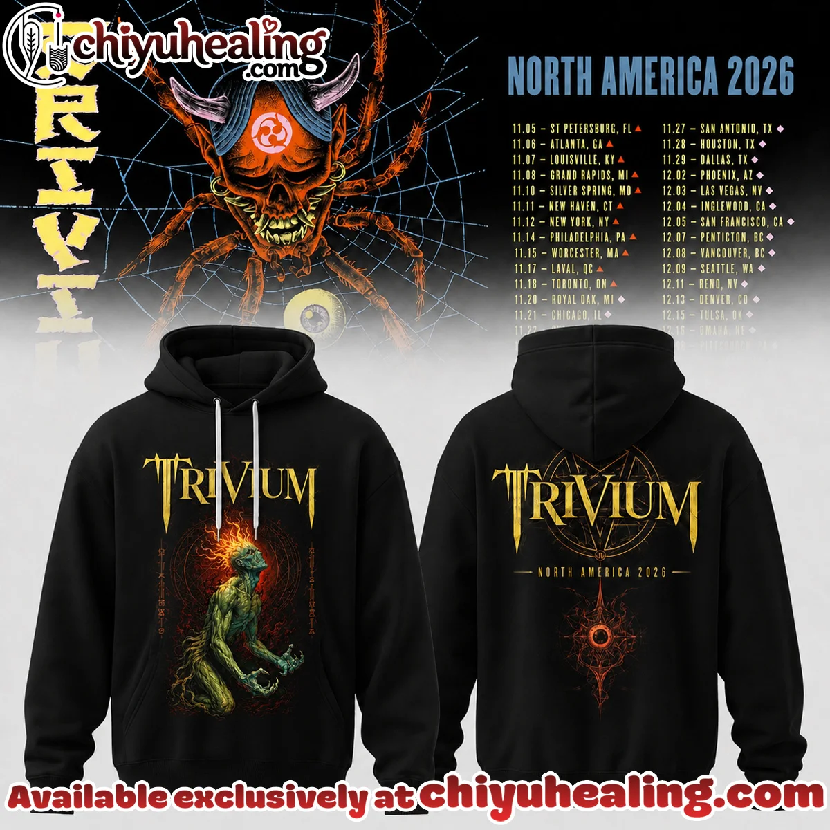Trivium North America Tour Shirt & Hoodie - Variant 12