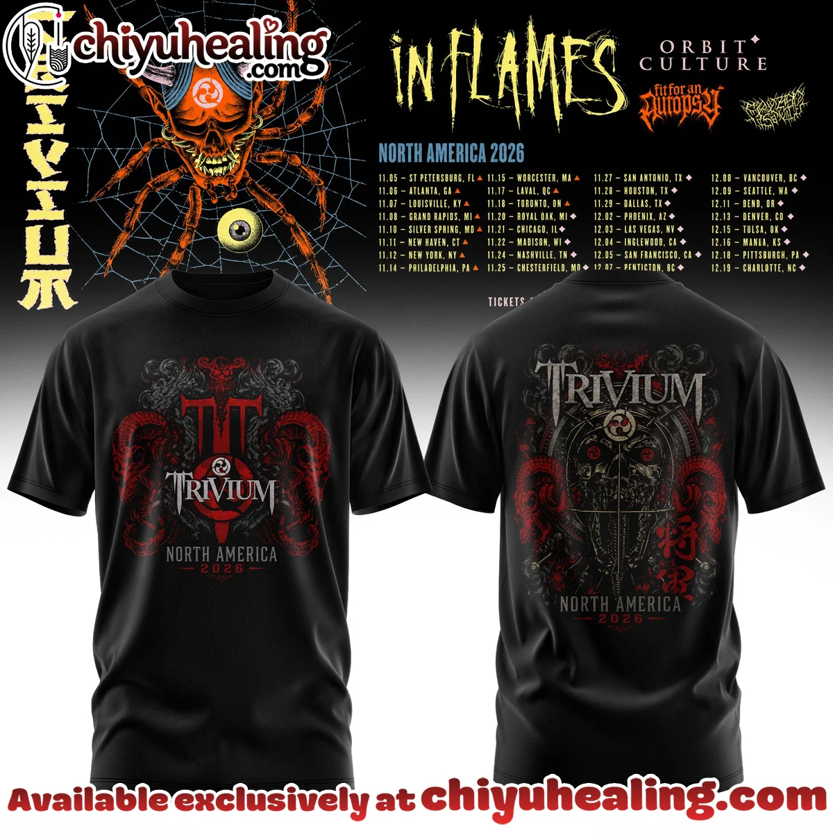 Trivium North America Tour T-Shirt & Hoodie (Release 15)