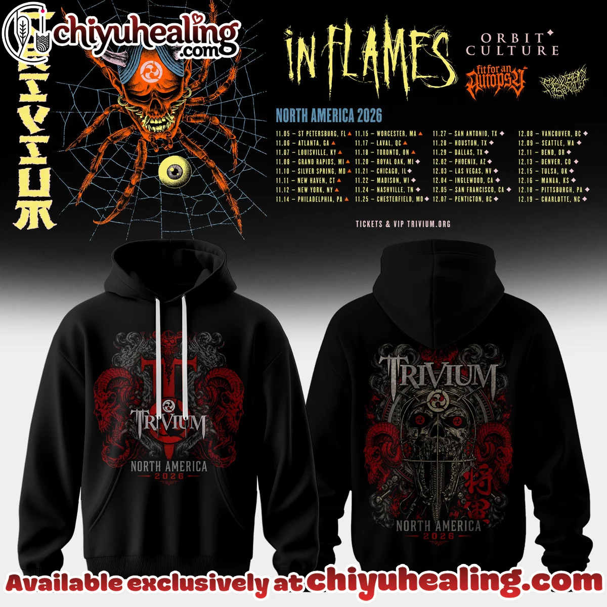 Trivium North America Tour T-Shirt & Hoodie - Series 1