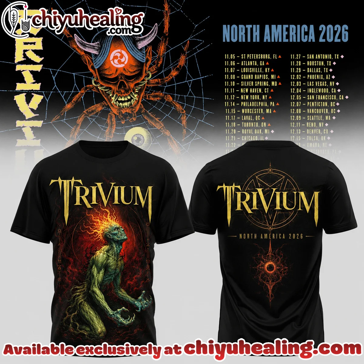 Trivium North America Tour T-Shirt & Hoodie - Series 3