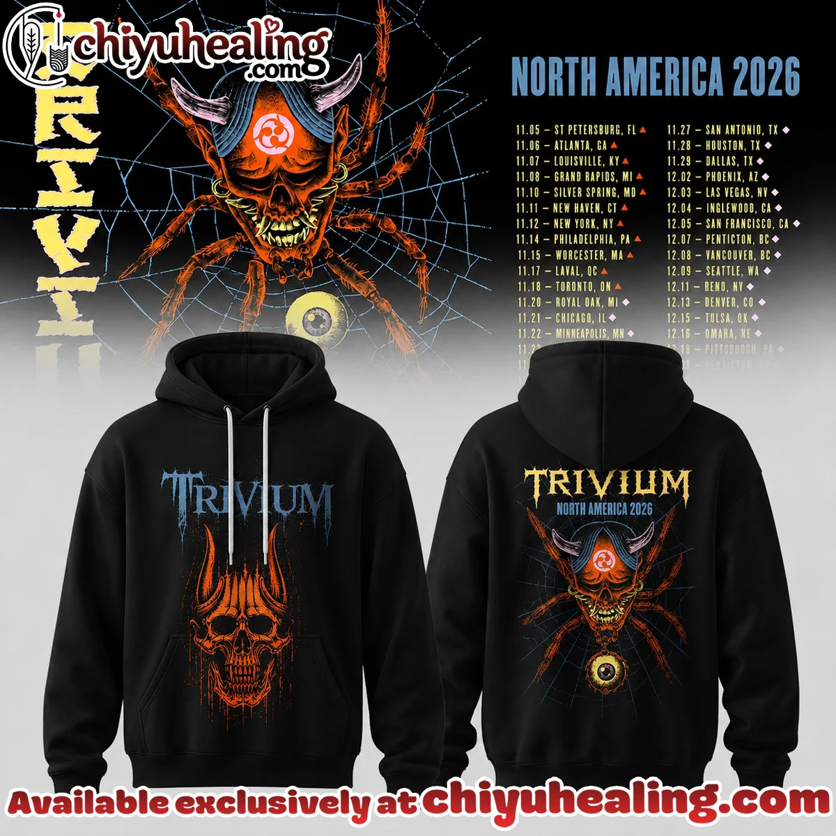 Trivium North America Tour T-Shirt & Hoodie (Style 11)