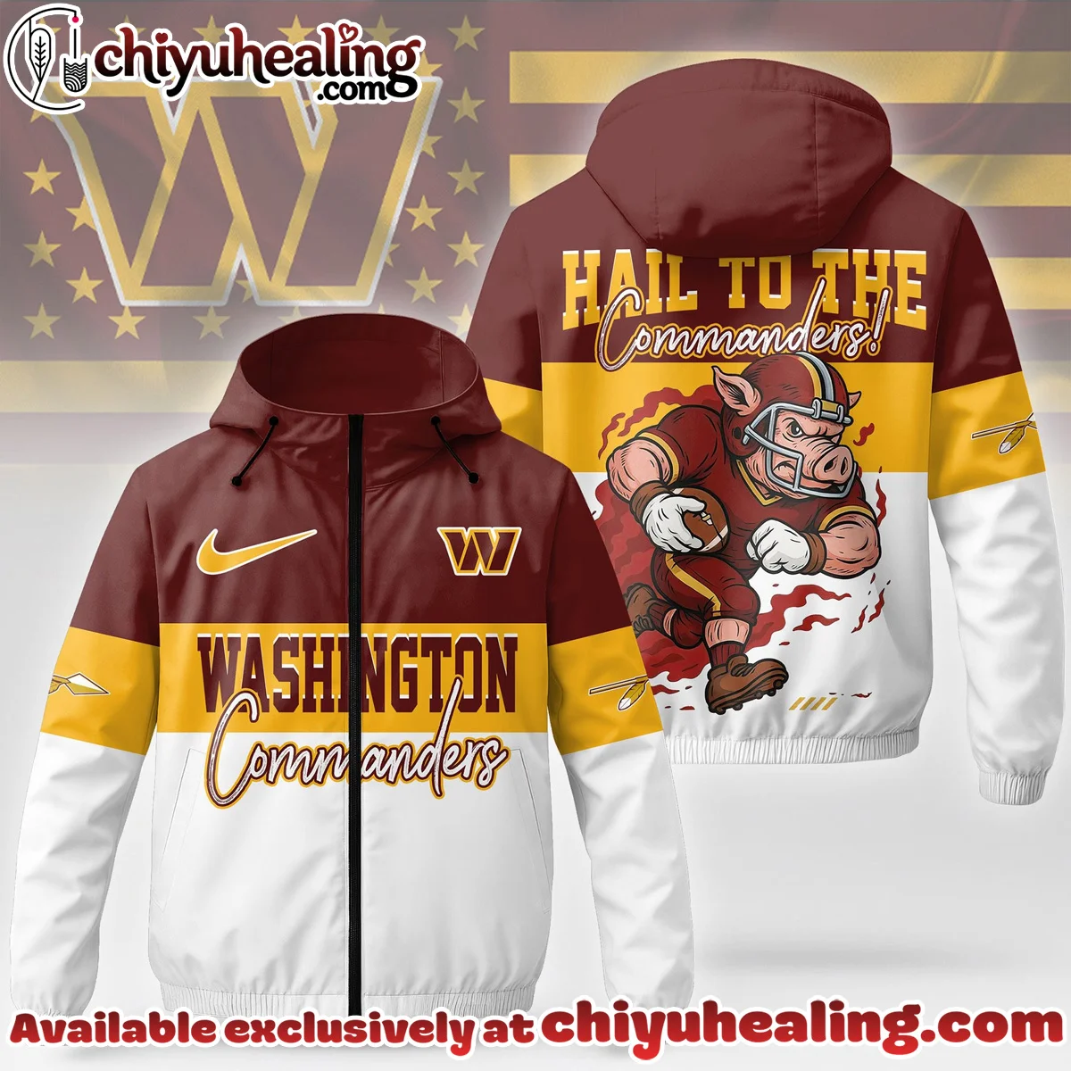 Washington Commanders Windbreaker Jacket