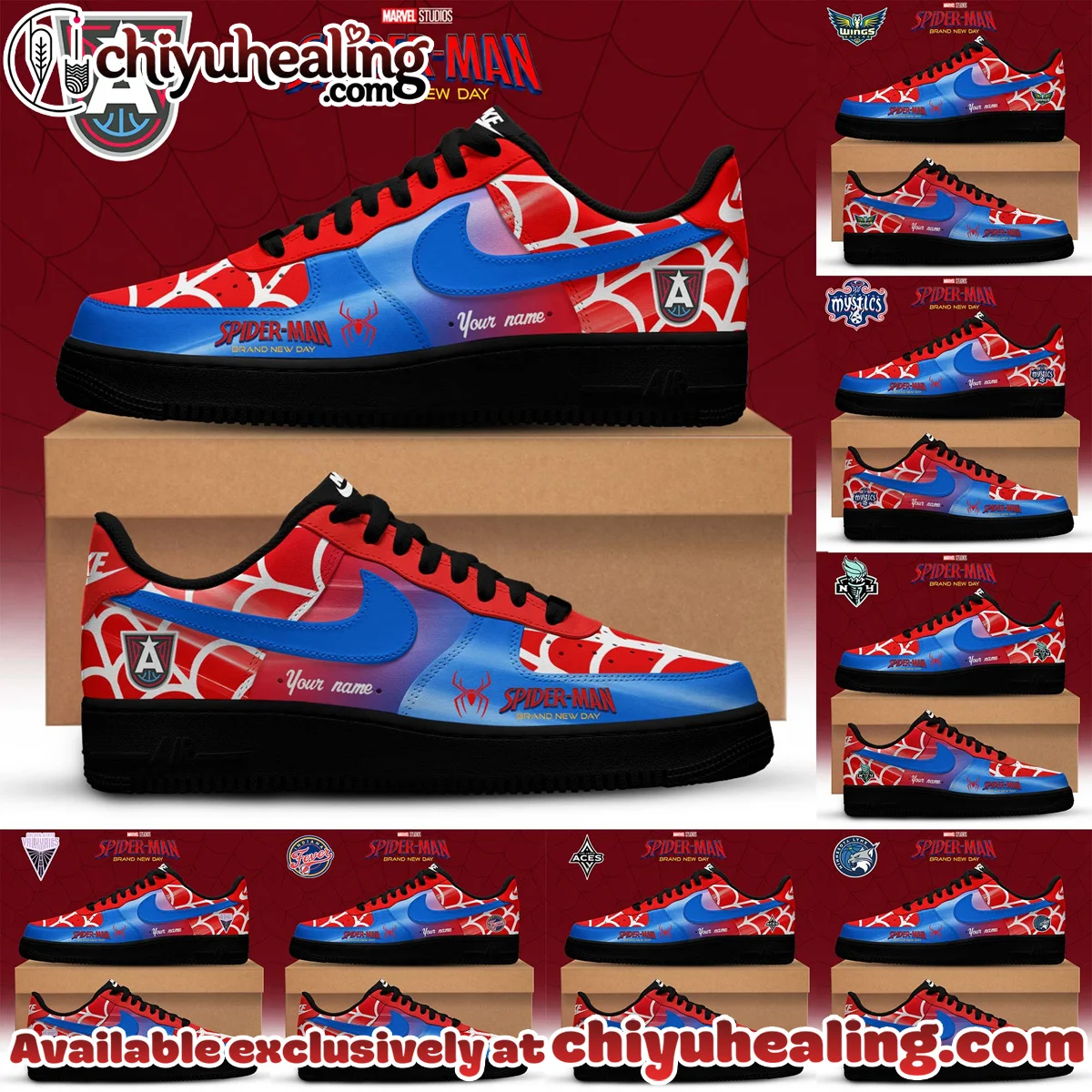WNBA x SpiderMan Brand New Day Custom Air Force 1 & Jordan 1 Shoes [Drop 1]